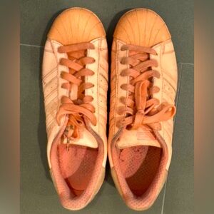 Super Star Shell Toe Adidas originals Peach reflective color